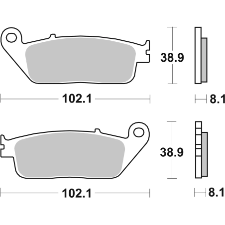 Brembo 07HO30SA Gesinterde Remblokken Weggebruik, 1 paar