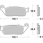 Plaquettes de Frein Brembo 07HO30SA Frittées Route , 1 pair