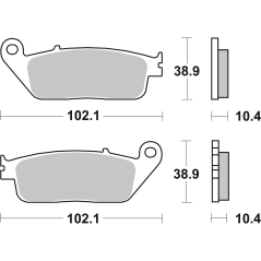 Brembo 07HO34SP Gesinterde Remblokken Weggebruik achterkant, 1 paar