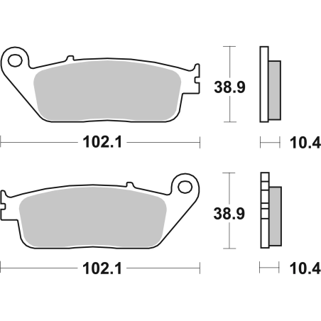 Brembo 07HO34SP Gesinterde Remblokken Weggebruik achterkant, 1 paar