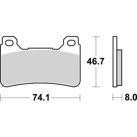 Brembo 07HO50SA Gesinterde Remblokken Weggebruik, 1 paar