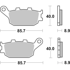 Pastiglie Freno Brembo 07HO36SP Sinterizzate Strada posteriore, 1 coppia