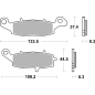 Pastiglie Freno anteriori Brembo 07ka1907 Carbon Ceramiche, 1 coppia