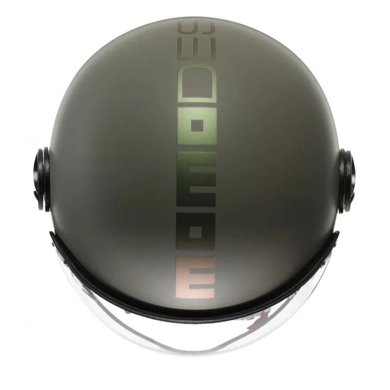 Casco Momo design CLASSIC flip verde opaco bronzo E2206