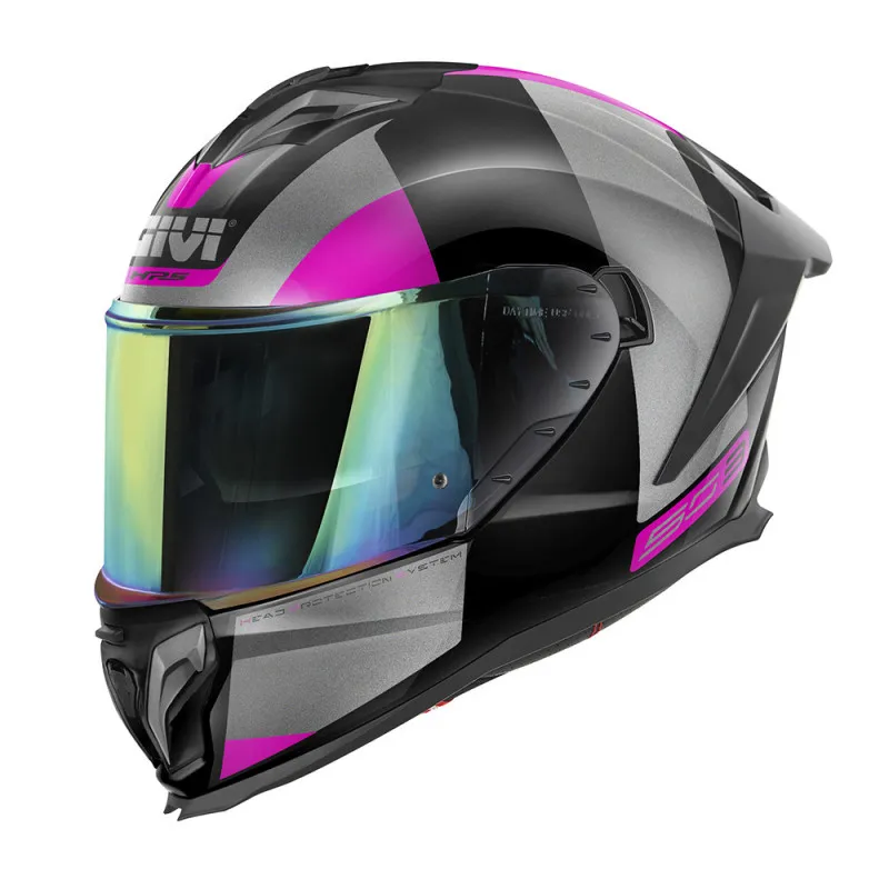 Givi 50.3 Vision helm glanzend zwart titanium fuchsia