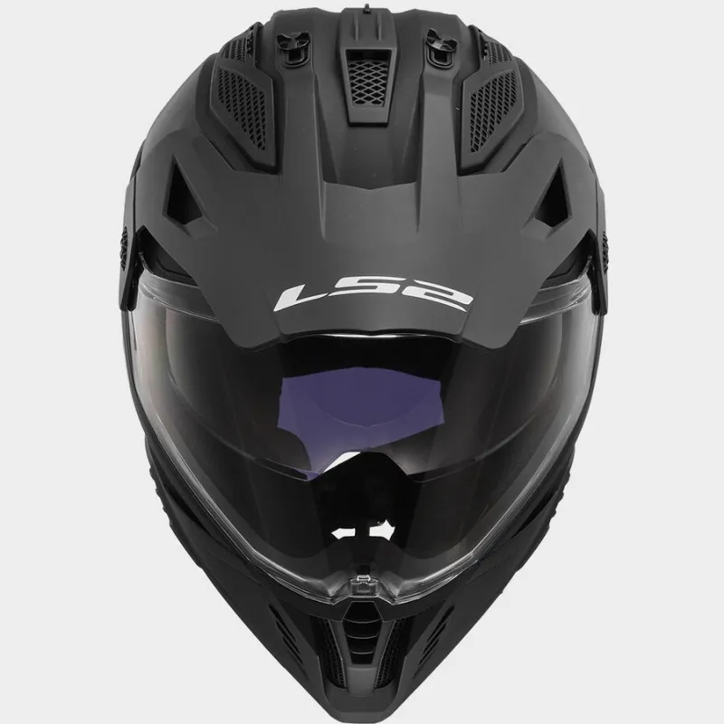 Casque Adventure LS2 MX702 Pioneer II Solid noire Matte