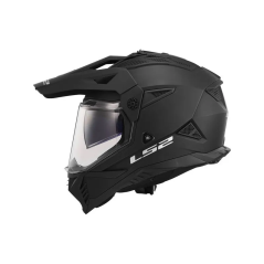 LS2 MX702 Pioneer II Adventure Motorhelm solid mat zwart