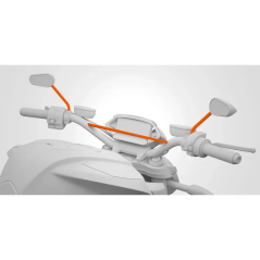 Support téléphone pour rétroviseur et barres de scooters et motos.