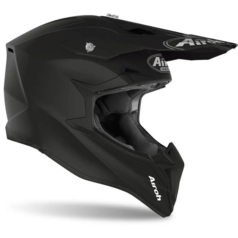 Casco Cross Airoh Wraaap color nero opaco