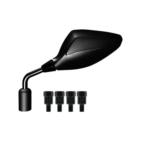 Rétroviseur Homologué Universel 2004 Orion Noir Mat – Gauche avec Adaptateurs