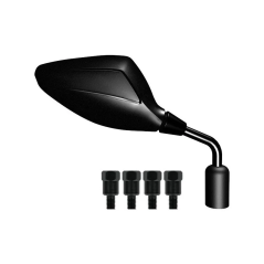 Rétroviseur Homologué Universel 2004 Orion Noir Mat – Droite avec Adaptateurs