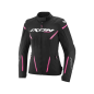 Chaqueta de moto Ixon Striker 2 Lady, color negro y rosa