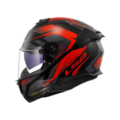 LS2 FF808 Stream II Integraalhelm Fury glanzend zwart rood