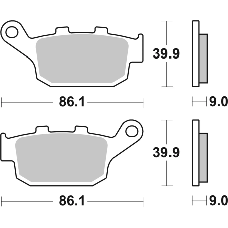 Pastiglie Freno Brembo 07YA37SP Sinterizzate Strada posteriore, 1 coppia