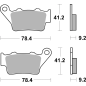 Achterremblokken Brembo 07bb02CC Carbon Keramisch, 1 Paar