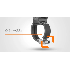 Optiline Clamp Telefoonhouder voor sturen van 14 mm tot 34 mm