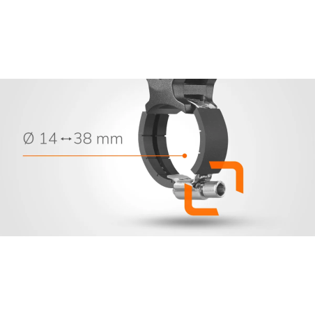Optiline Clamp Telefoonhouder voor sturen van 14 mm tot 34 mm