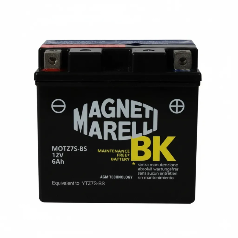 Batteria Magneti Marelli YTZ7S, MOTZ7S-BS, 6AH CCA 130A 113x70x105 mm